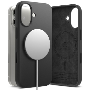 Ringke Silicone Magnetic Magsafe Etui за iPhone 17 (Черно)