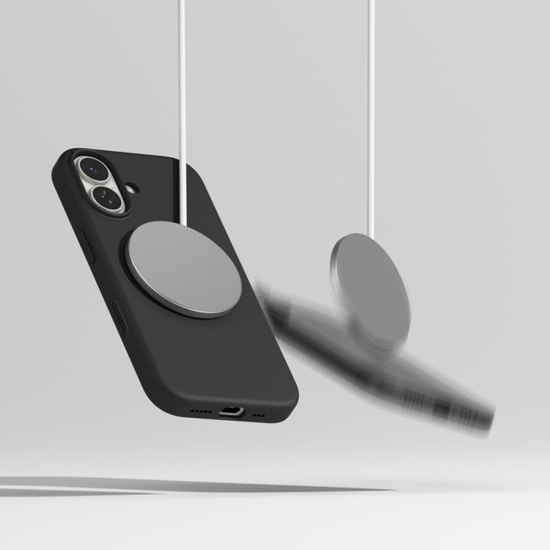 Ringke Silicone Magnetic Magsafe Etui за iPhone 17 (Черно) - 8800328811799