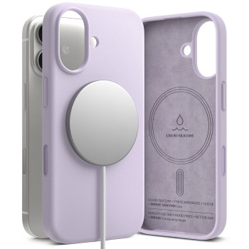 RINGKE Silicone Magnetic MagSafe iPhone 17 Light Purple (SKU: 8800328811850)