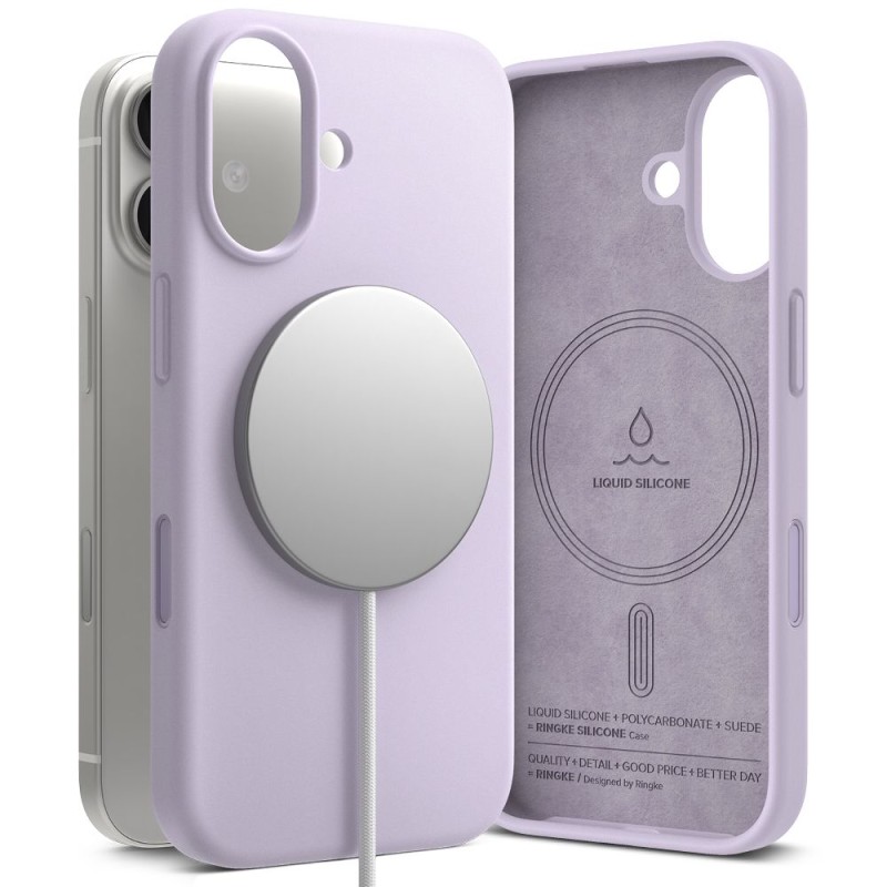 RINGKE Silicone Magnetic MagSafe iPhone 17 Light Purple (SKU: 8800328811850) - 8800328811850