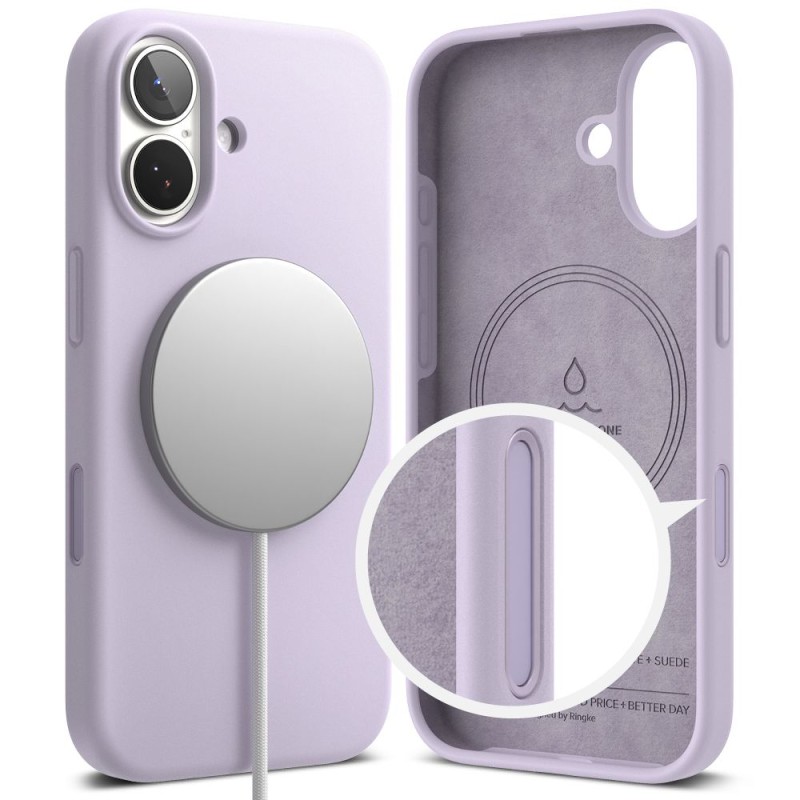 RINGKE Silicone Magnetic MagSafe iPhone 17 Light Purple (SKU: 8800328811850) - 8800328811850