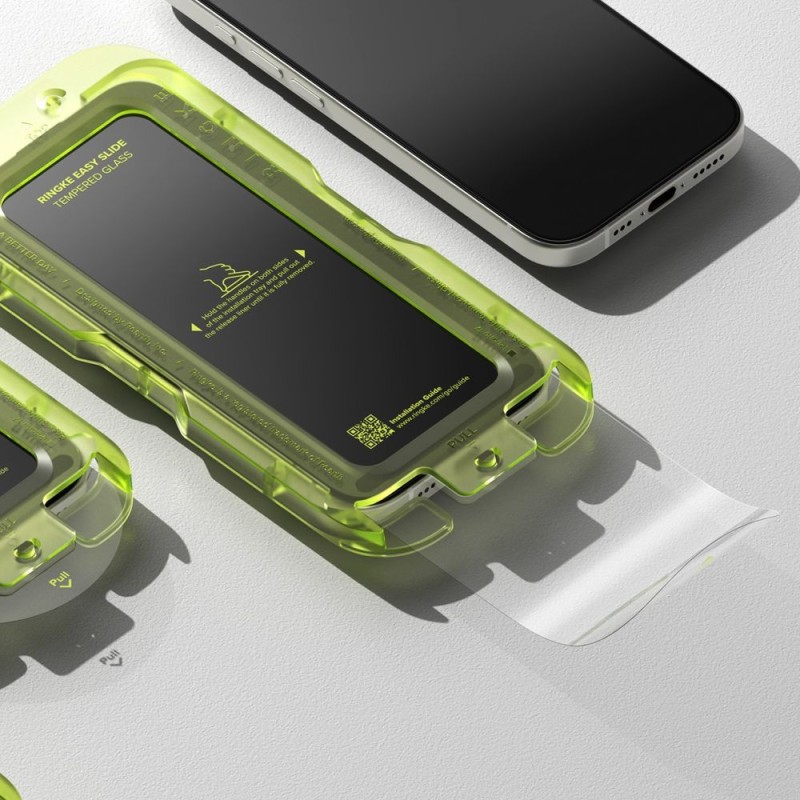 Ringke Easy Slide – закалено стъкло за iPhone 17 (2 бр.) – черно - Ringke Easy Slide – закалено стъкло за iPhone 17 (2 бр.) – черно - 8800328811874