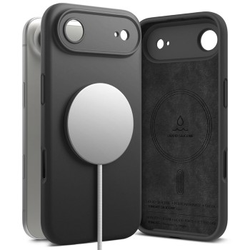 RINGKE Silicone Magnetic MagSafe за iPhone AIR – черен