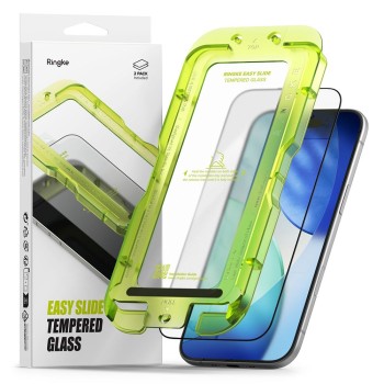 Ringke Easy Slide 2-Pack закалено стъкло за iPhone Air Black (SKU 8800328812314)