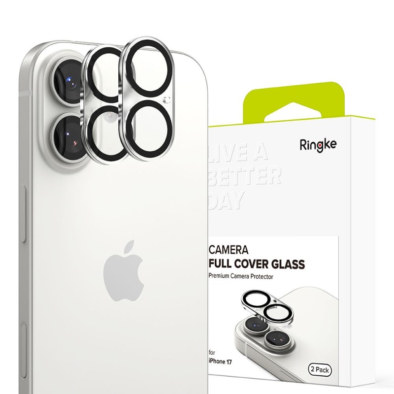 Ringke Camera Full Cover протектор за камера, 2 броя за iPhone 17 (черен) - Ringke Camera Full Cover протектор за камера, 2 броя за iPhone 17 (черен) - 8800328812369