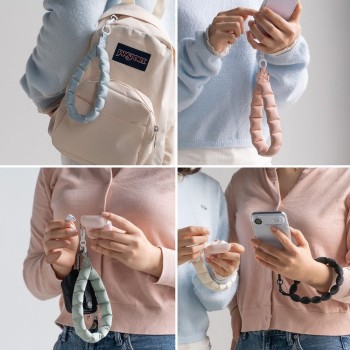 Ringke Holder & Puffer Hand Strap CALM BLACK (универсална каишка за ръка)