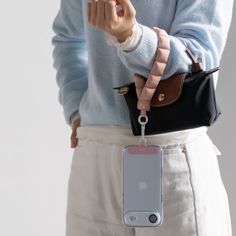 Ringke Holder & Puffer Hand Strap Floral Pink (универсална каишка за ръка) - Ringke Holder & Puffer Hand Strap Floral Pink (универсална каишка за ръка) - 8800328813823