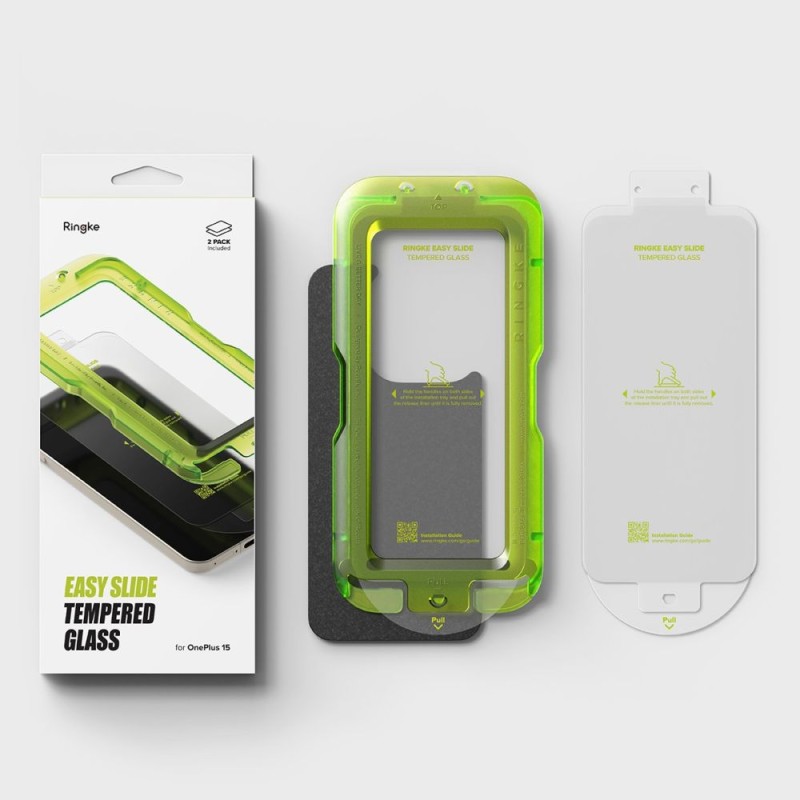 Ringke Easy Slide закалено стъкло 2-пак за OnePlus 15, прозрачно (SKU 8800328814363) - 8800328814363