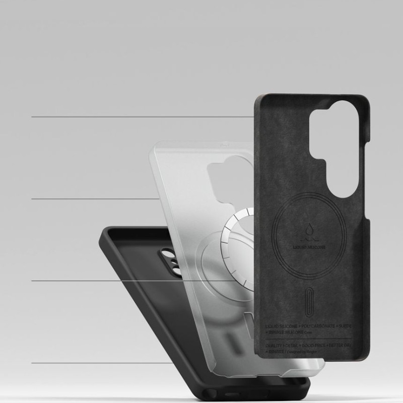 Ringke Silicone Magnetic MagSafe кейс за Samsung Galaxy S26 Ultra (Black) - 8800328814691