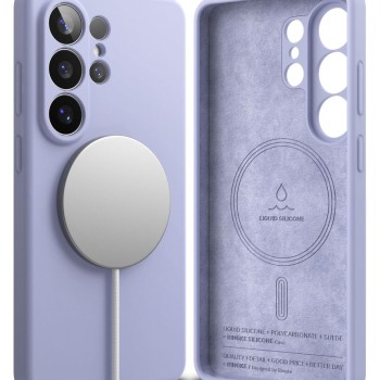 Ringke Silicone Magnetic MagSafe силиконов кейс за Samsung Galaxy S26 Ultra, Lavender (Лилав)