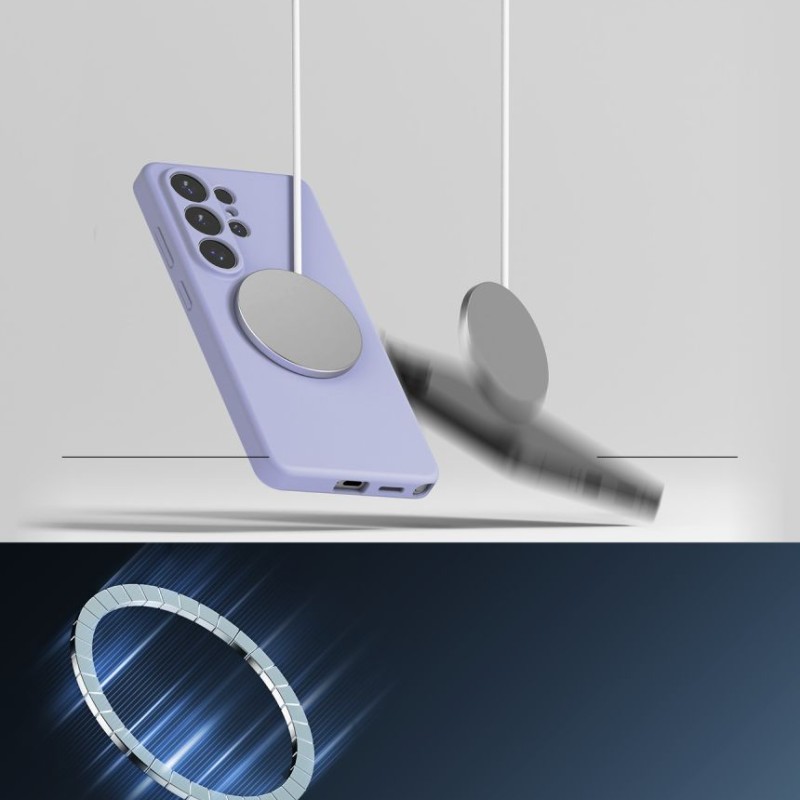 Ringke Silicone Magnetic MagSafe силиконов кейс за Samsung Galaxy S26 Ultra, Lavender (Лилав) - 8800328814721