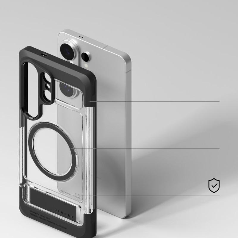 Ringke UX Magnetic MagSafe за Samsung Galaxy S26 Ultra (Black/Clear) - 8800328814813