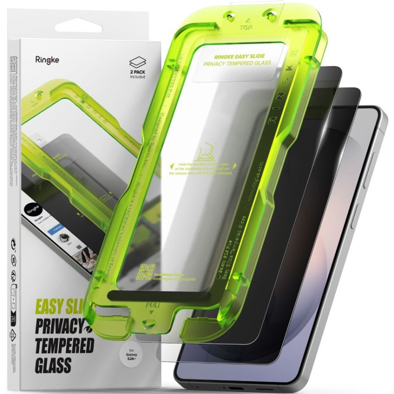 Ringke Easy Slide Privacy 2 бр. закалено стъкло за Samsung Galaxy S26+ Plus (приватност) - Ringke Easy Slide Privacy 2 бр. закалено стъкло за Samsung Galaxy S26+ Plus (приватност) - 8800328815384