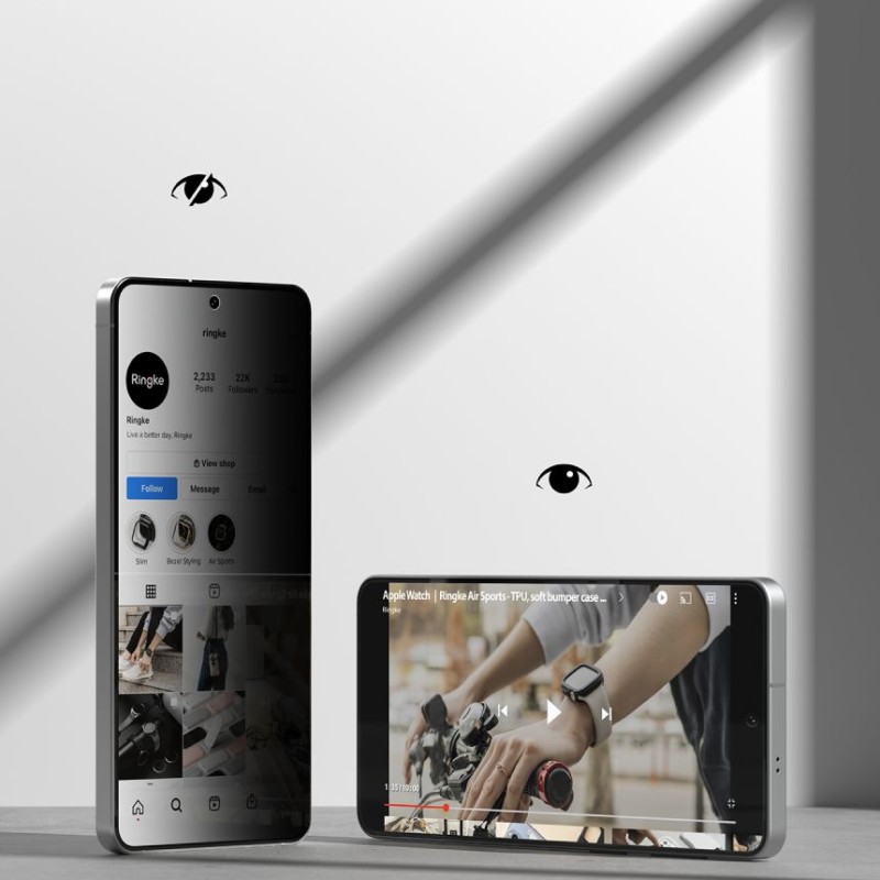 Ringke Easy Slide Privacy 2 бр. закалено стъкло за Samsung Galaxy S26+ Plus (приватност) - Ringke Easy Slide Privacy 2 бр. закалено стъкло за Samsung Galaxy S26+ Plus (приватност) - 8800328815384