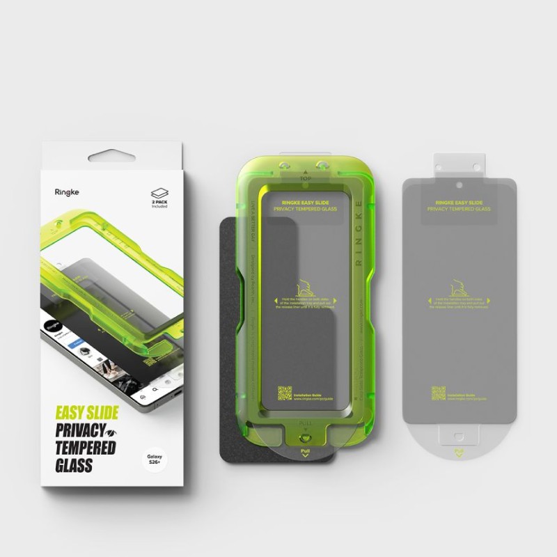 Ringke Easy Slide Privacy 2 бр. закалено стъкло за Samsung Galaxy S26+ Plus (приватност) - Ringke Easy Slide Privacy 2 бр. закалено стъкло за Samsung Galaxy S26+ Plus (приватност) - 8800328815384