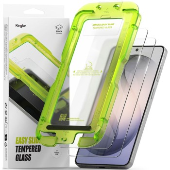 Ringke Easy Slide – закалено стъкло за Samsung Galaxy S26, 2 броя (CLEAR)