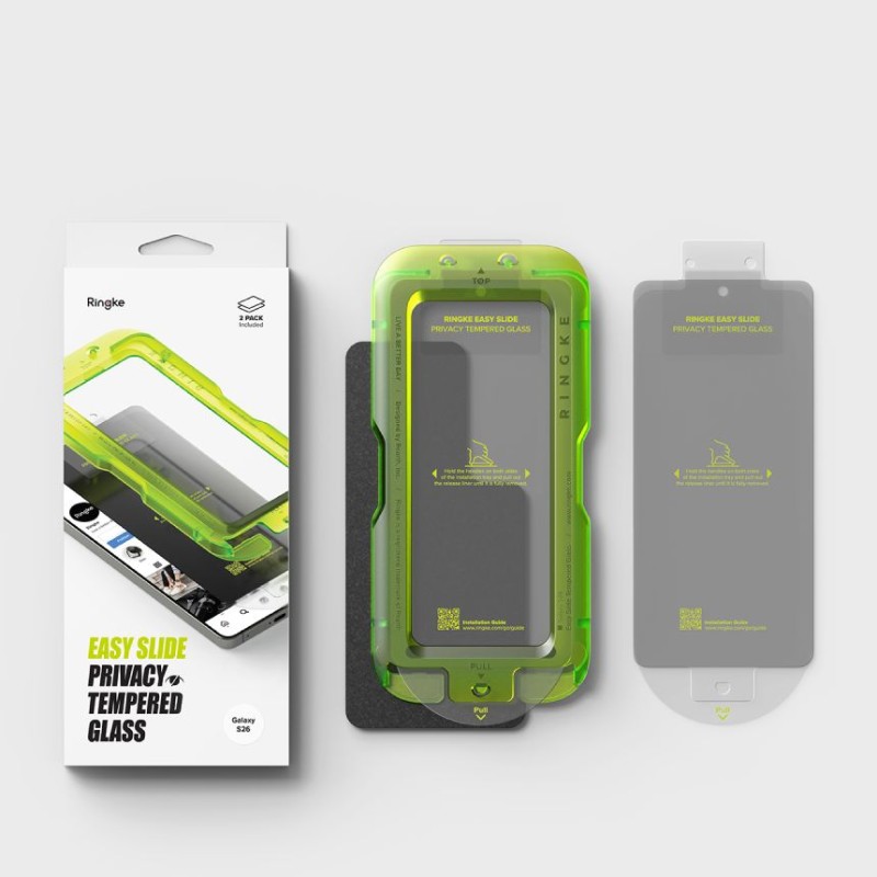 Ringke Easy Slide Privacy 2-Pack закалено предпазно стъкло за Samsung Galaxy S26 (SKU 8800328815841) - Ringke Easy Slide Privacy 2-Pack закалено предпазно стъкло за Samsung Galaxy S26 (SKU 8800328815841) - 8800328815841