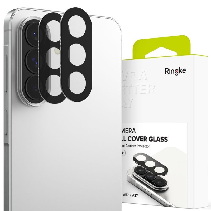 Ringke Camera Full Cover – ослона за камера (2 броя) за Samsung Galaxy A37 / A57 5G, черна - 8800328818200