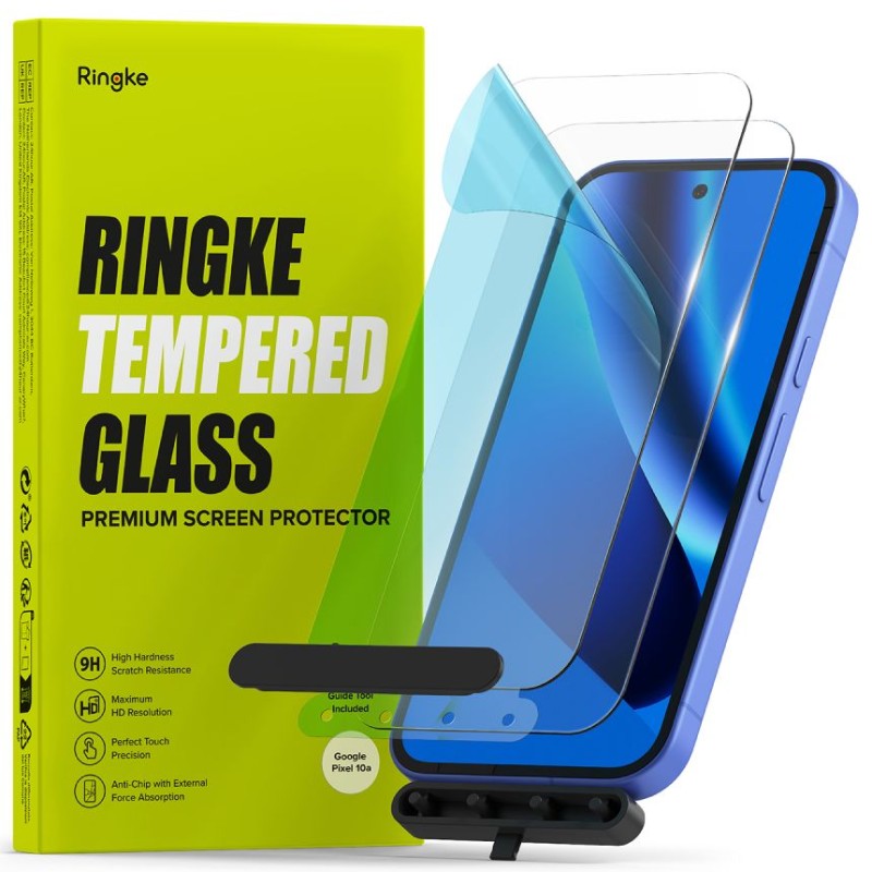 Ringke Tempered Glass – закалено стъкло 2 бр. за Google Pixel 10a (Clear) - 8800328818439