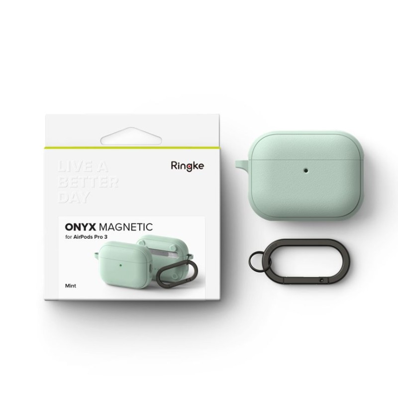 Ringke Onyx Magnetic с магнитно MagSafe калъф за Apple AirPods Pro 3 Mint - 8800328818590