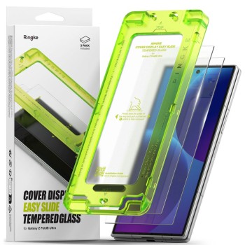 Ringke Cover Display Pro, закалено стъкло за външен екран Easy Slide (2 бр.) Samsung Galaxy Z Fold 8 Ultra, Ultra Clear, 9H