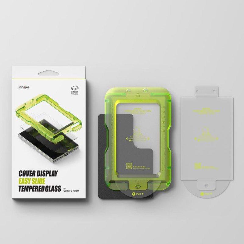 Ringke Cover Display Pro – закалено стъкло за външен дисплей Samsung Galaxy Z Fold 8, Easy Slide, 2 бр., прозрачно Ringke Cover Display Pro – закалено стъкло за външен дисплей Samsung Galaxy Z Fold 8, Easy Slide, 2 бр., прозрачно