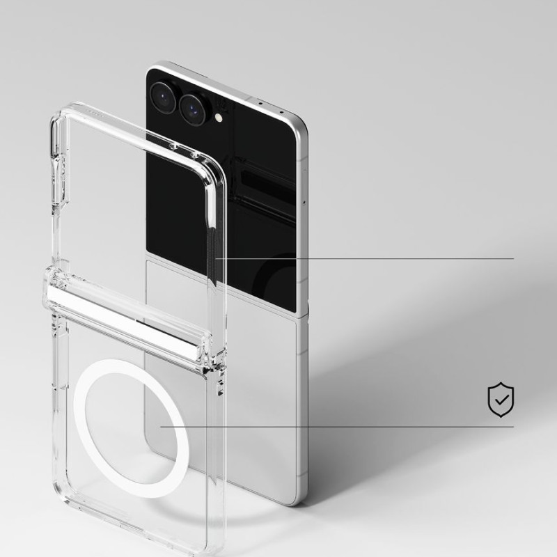 Ringke Fusion Flap Magnetic MagSafe Etui за Samsung Galaxy Z Flip 8 Clear (прозрачно) Ringke Fusion Flap Magnetic MagSafe Etui за Samsung Galaxy Z Flip 8 Clear (прозрачно)