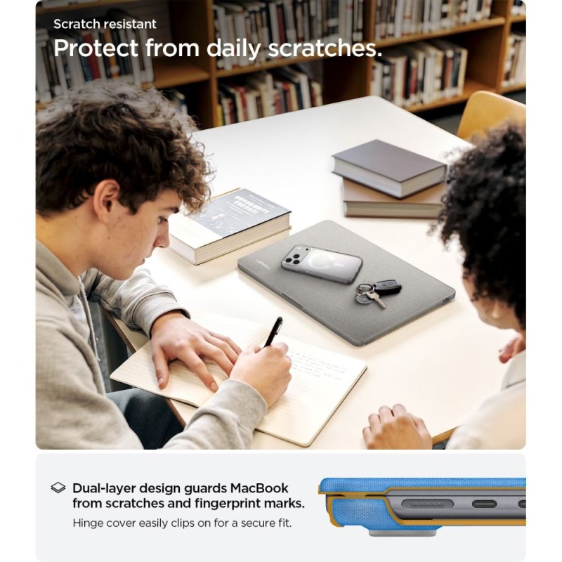 Spigen Urban Fit за MacBook Air 13 M2–M5 (2023–2026) Heather Grey - Spigen Urban Fit за MacBook Air 13 M2–M5 (2023–2026) Heather Grey - 8800337240955-ACS10974