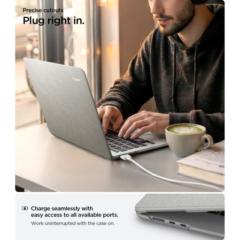 SPIGEN Urban Fit за MacBook Air 15 M2-M5 (2023-2026) Heather Grey - SPIGEN Urban Fit за MacBook Air 15 M2-M5 (2023-2026) Heather Grey - 8800337240962-ACS10975