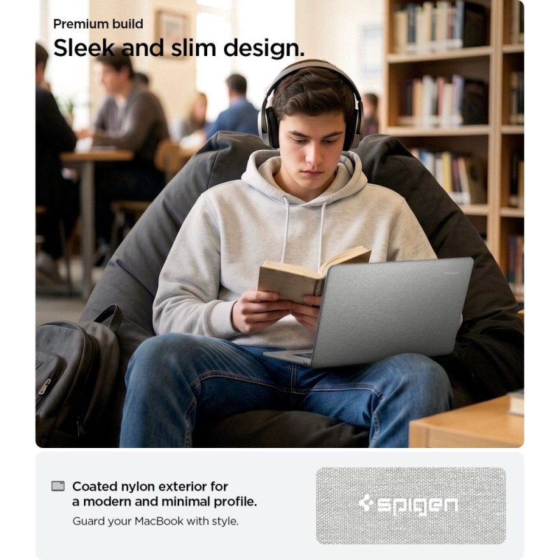 SPIGEN Urban Fit за MacBook Air 15 M2-M5 (2023-2026) Heather Grey - SPIGEN Urban Fit за MacBook Air 15 M2-M5 (2023-2026) Heather Grey - 8800337240962-ACS10975