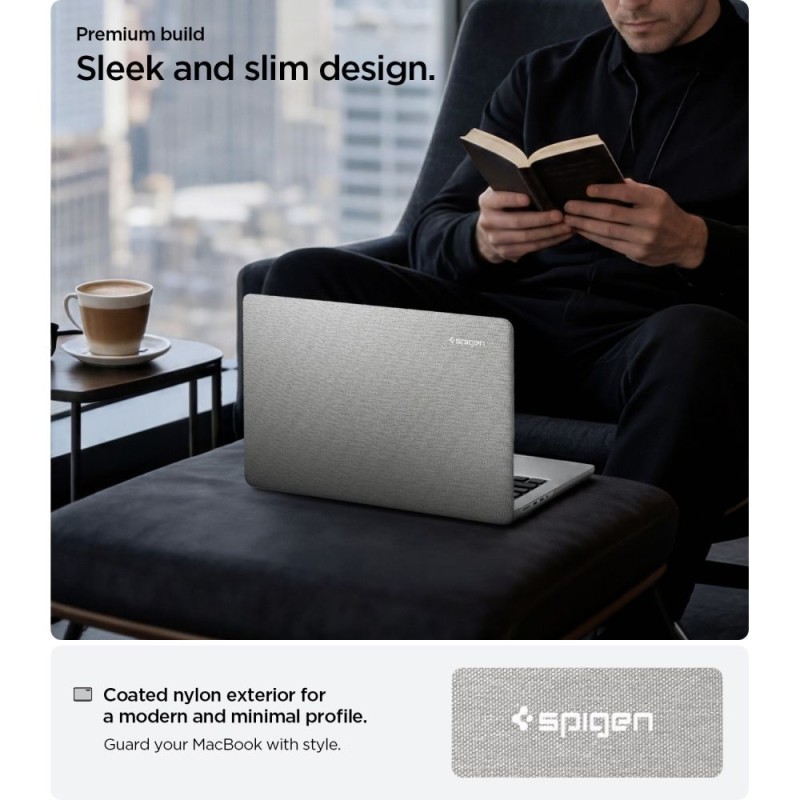 SPIGEN Urban Fit кейс за MacBook Pro 14 (M1–M5 / M5 Pro / M5 Pro Max) 2021–2026 Heather Grey - SPIGEN Urban Fit кейс за MacBook Pro 14 (M1–M5 / M5 Pro / M5 Pro Max) 2021–2026 Heather Grey - 8800337240979-ACS10976