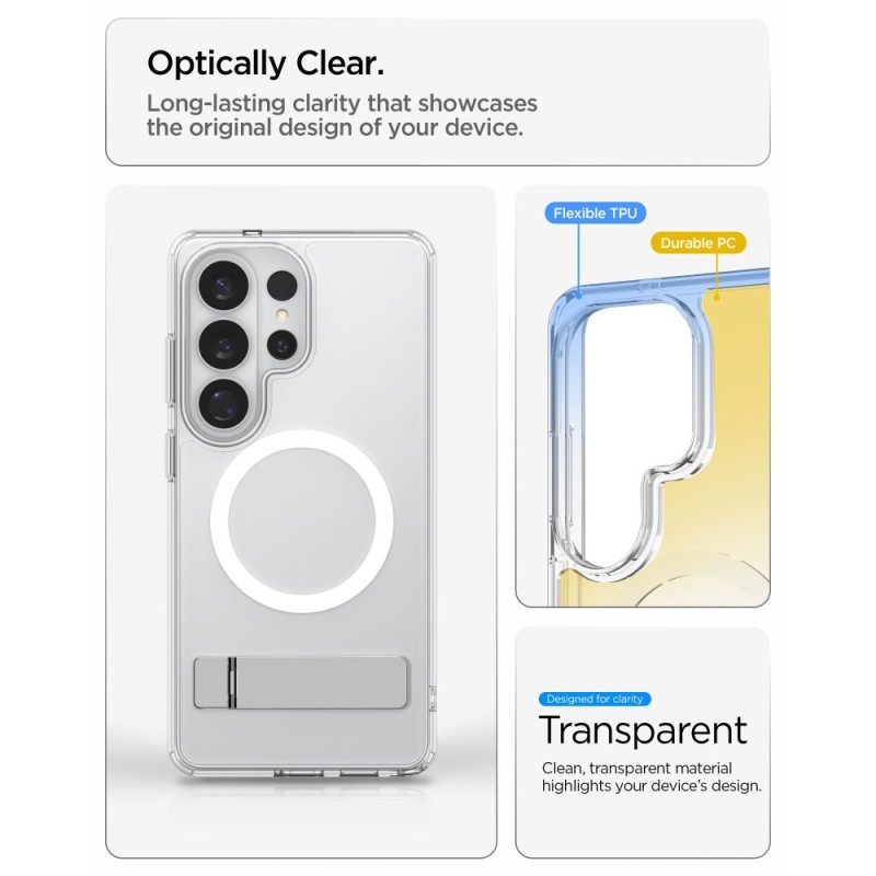 Spigen Ultra Hybrid „S“ MagSafe за Galaxy S26 Ultra (Clear/White) - Spigen Ultra Hybrid „S“ MagSafe за Galaxy S26 Ultra (Clear/White) - 8800337241532-ACS11032