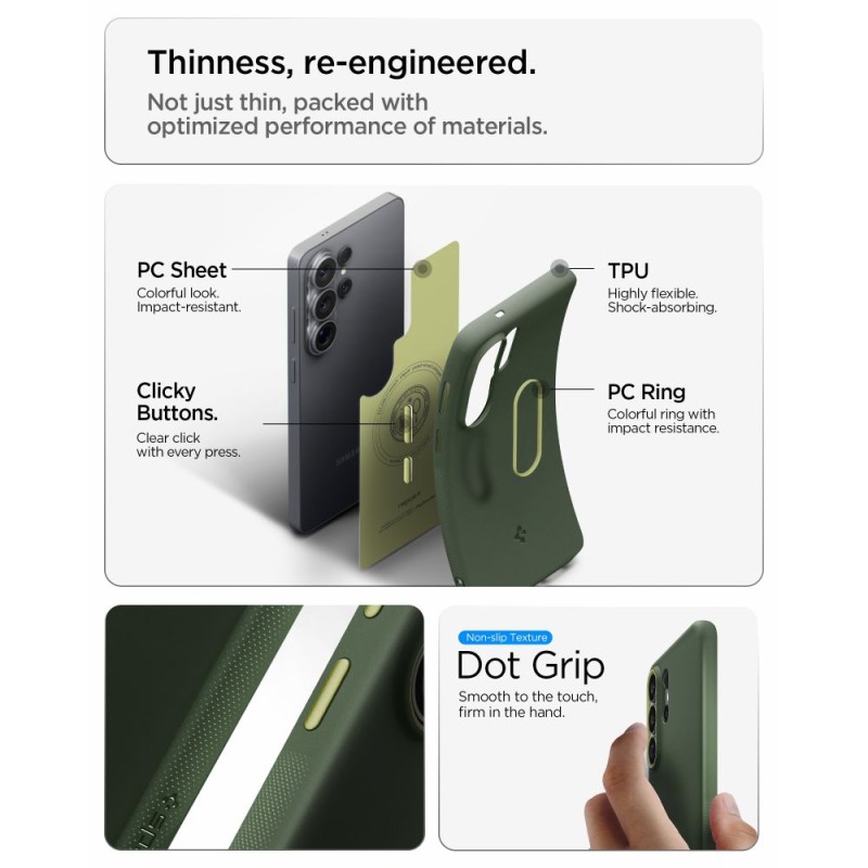 SPIGEN NANO POP MagSafe кейс за Samsung Galaxy S26 Ultra Avo Green - SPIGEN NANO POP MagSafe кейс за Samsung Galaxy S26 Ultra Avo Green - 8800337241600-ACS11039