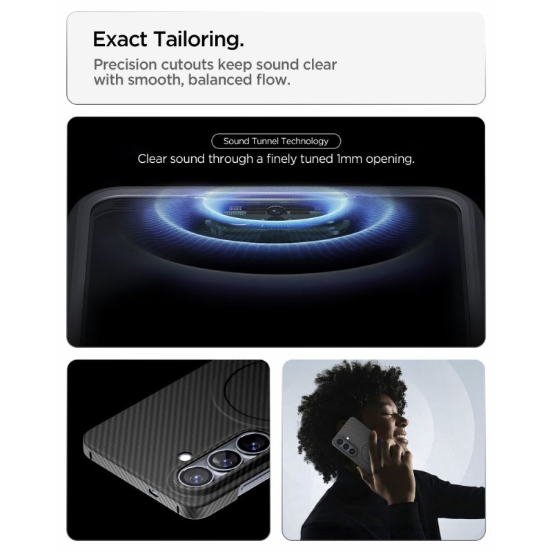 SPIGEN AirSkin Aramid Mag MagSafe кейс за Samsung Galaxy S26 (черен) - SPIGEN AirSkin Aramid Mag MagSafe кейс за Samsung Galaxy S26 (черен) - 8800337241808-ACS11059
