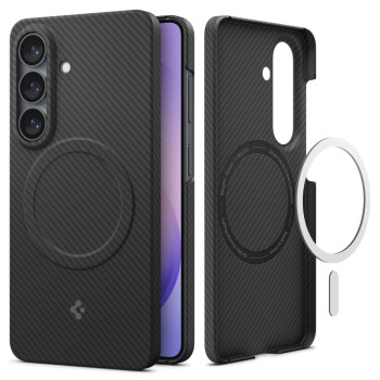SPIGEN AirSkin Aramid Mag MagSafe кейс за Samsung Galaxy S26 (черен)
