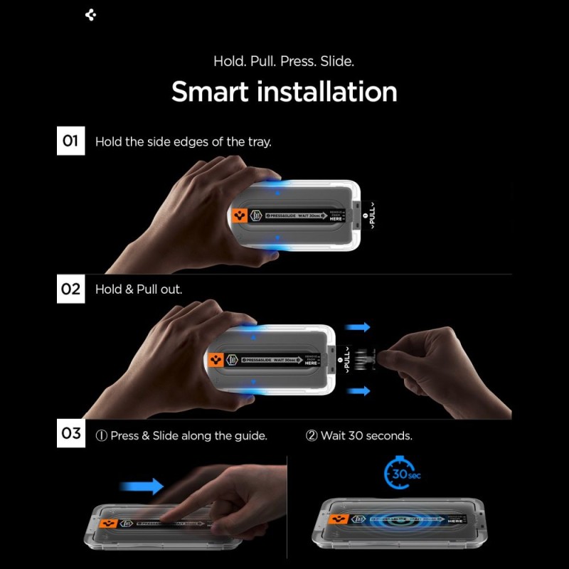 Spigen Glas.tR EZ Fit Pro Anti Reflection (Anti-Reflex) 2x за Samsung Galaxy S26, прозрачно антибликовo стъкло, модел AGL11092, SKU 8800337242133-AGL11092 - 8800337242133-AGL11092
