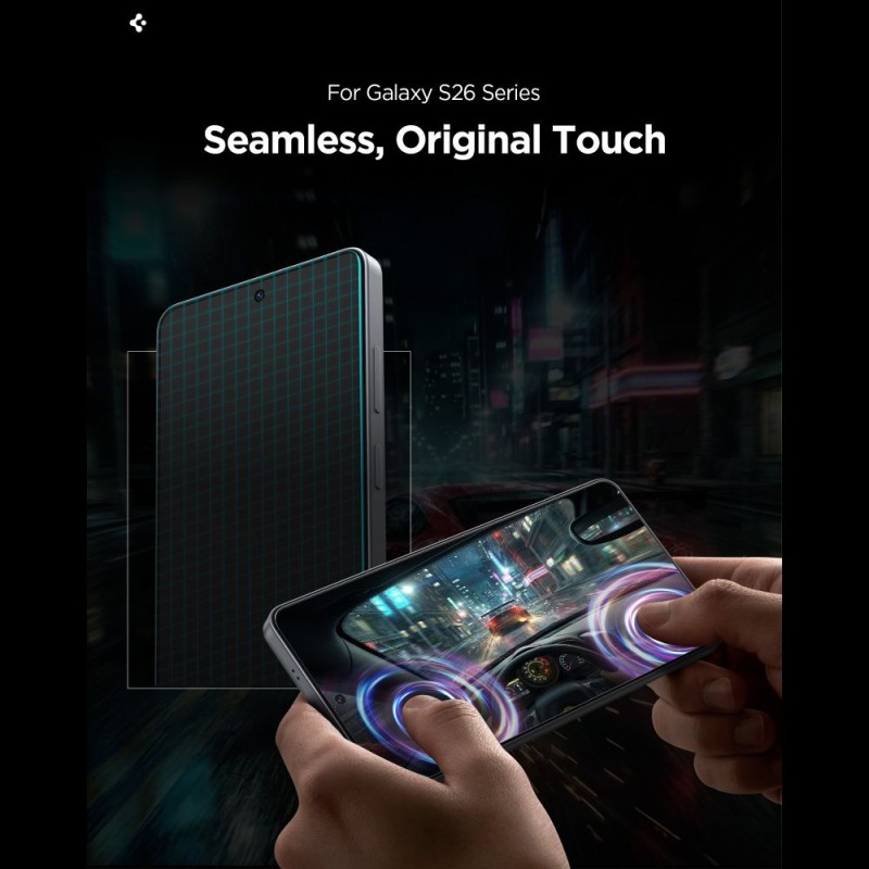 Spigen Glas.tR „EZ Fit Pro AC” HD закалено стъкло 10H+ за Samsung Galaxy S26 (прозрачно) - Spigen Glas.tR „EZ Fit Pro AC” HD закалено стъкло 10H+ за Samsung Galaxy S26 (прозрачно) - 8800337242188-AGL11097