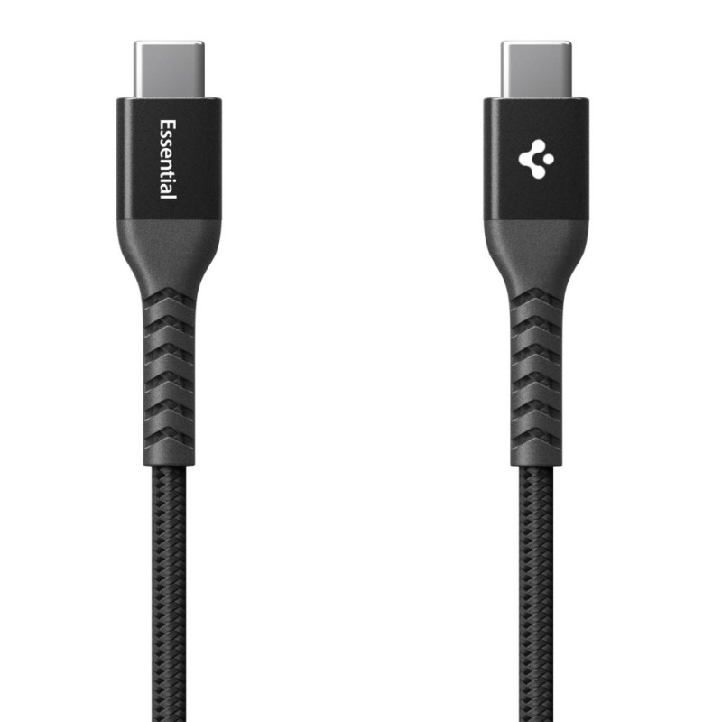 SPIGEN EB10010CCA Essential USB-C кабел 100W 100 см черен - SPIGEN EB10010CCA Essential USB-C кабел 100W 100 см черен - 8800337242355-ACA11103