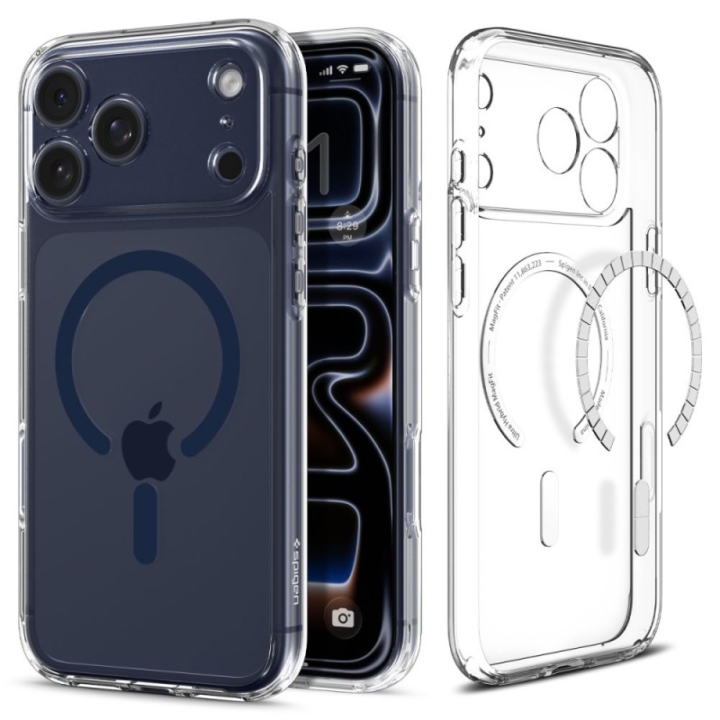 Spigen Ultra Hybrid MagSafe за iPhone 17 Pro Max (Clear/Deep Blue) - 8800337242409-ACS11108