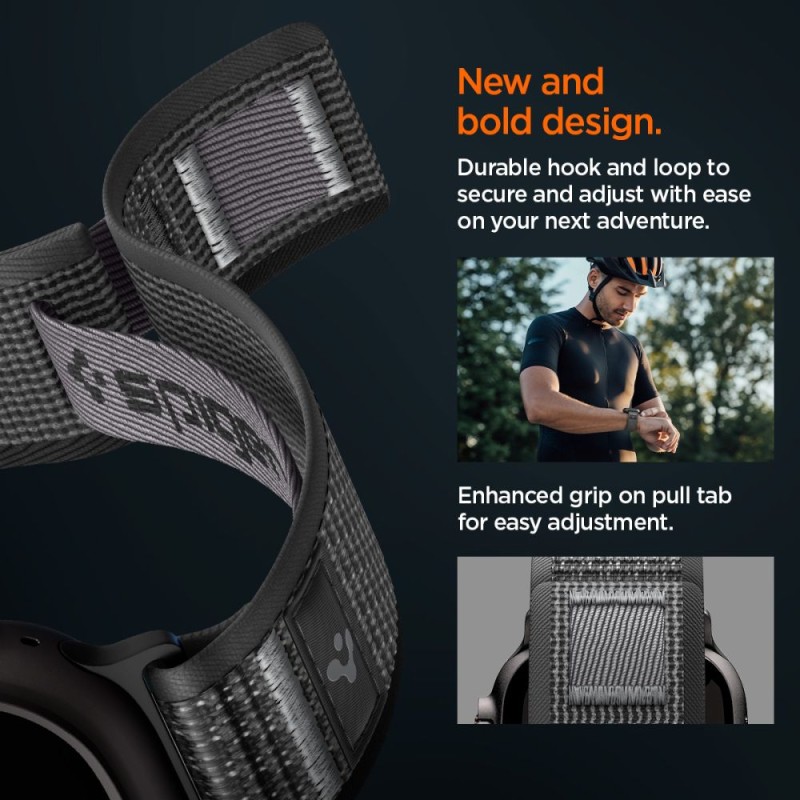 Spigen Athlex Air 2 лента за Apple Watch 8/9/10/11/SE/Ultra (44/45/46/49 мм) Active Black/Grey - Spigen Athlex Air 2 лента за Apple Watch 8/9/10/11/SE/Ultra (44/45/46/49 мм) Active Black/Grey - 8800337242454-AMP11113