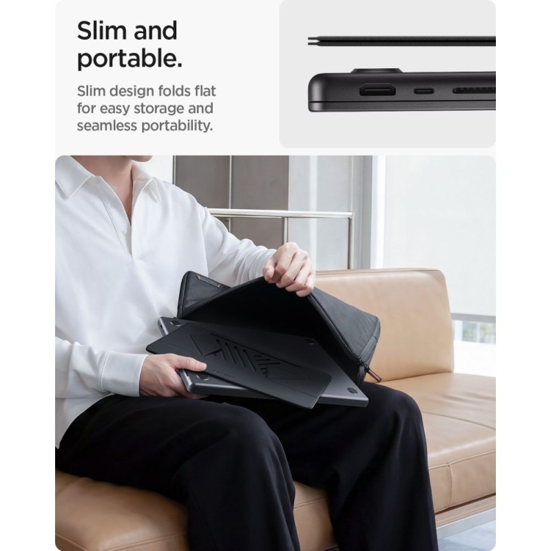 Spigen LD201-S6 SlimFold поставка за лаптоп Space Grey - Spigen LD201-S6 SlimFold поставка за лаптоп Space Grey - 8800337242478-AMP11115