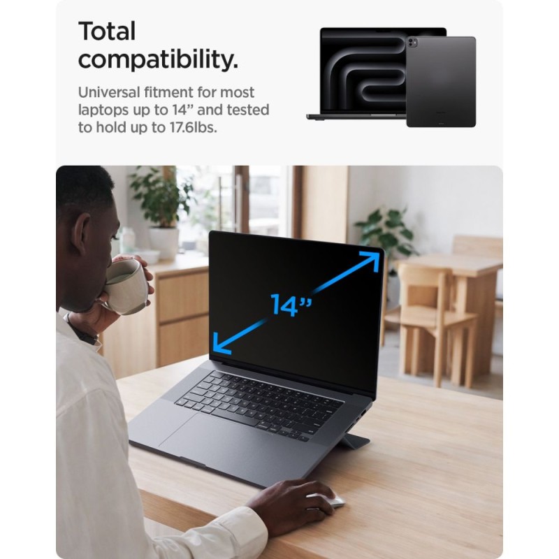 Spigen LD201-S6 SlimFold поставка за лаптоп Space Grey - Spigen LD201-S6 SlimFold поставка за лаптоп Space Grey - 8800337242478-AMP11115