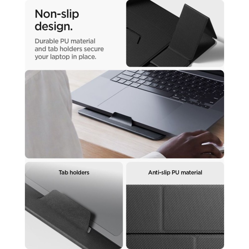Spigen LD201-S8 SlimFold стойка за лаптоп и таблет Space Grey - Spigen LD201-S8 SlimFold стойка за лаптоп и таблет Space Grey - 8800337242492-AMP11117