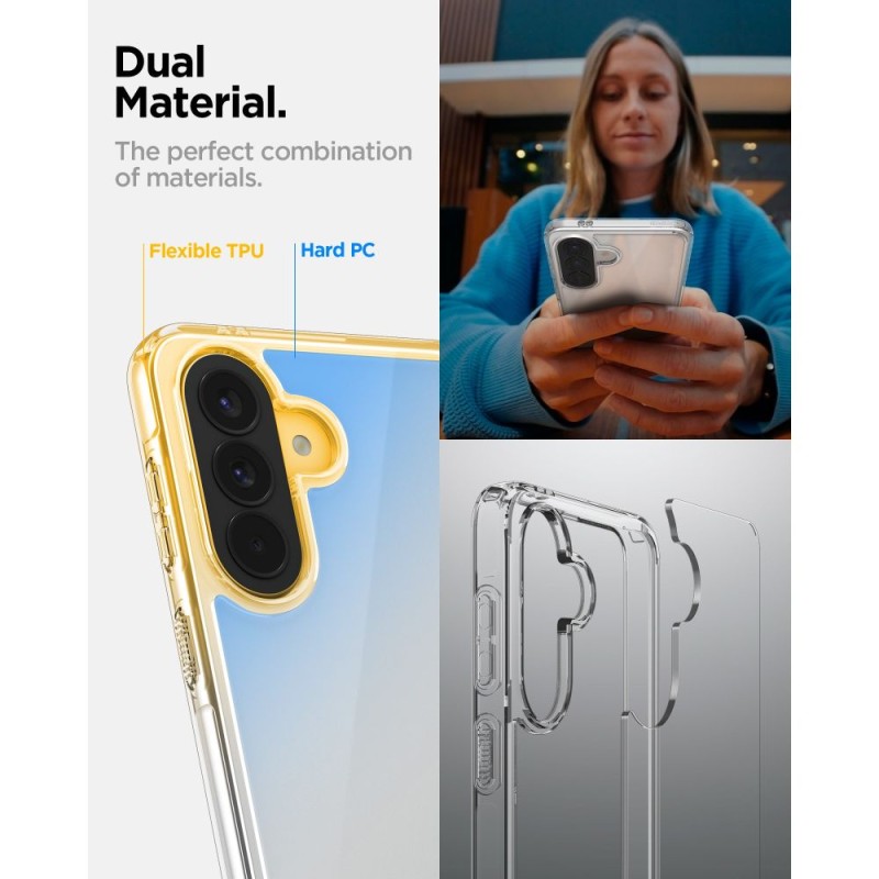 Spigen Ultra Hybrid Galaxy A57 5G Crystal Clear калъф (TPU+PC) - 8800337242553-ACS11123