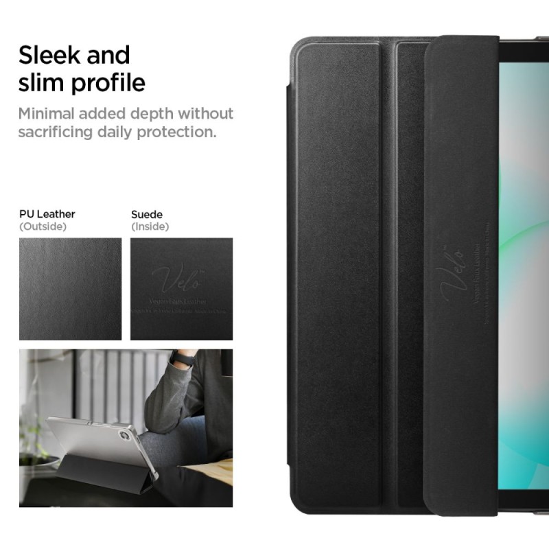 SPIGEN SMART FOLD за Samsung Galaxy Tab A9 / A11 8.7 (X110 / X115 / X133 / X135) Matte Black - SPIGEN SMART FOLD за Samsung Galaxy Tab A9 / A11 8.7 (X110 / X115 / X133 / X135) Matte Black - 8800337243062-ACS11175