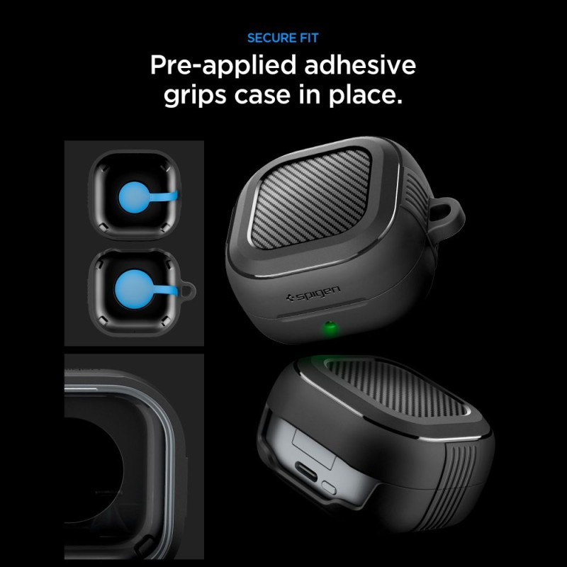 SPIGEN RUGGED ARMOR Калъф за Samsung Galaxy Buds 4 / 4 Pro (Matte Black) - SPIGEN RUGGED ARMOR Калъф за Samsung Galaxy Buds 4 / 4 Pro (Matte Black) - 8800337243314-ACS11200