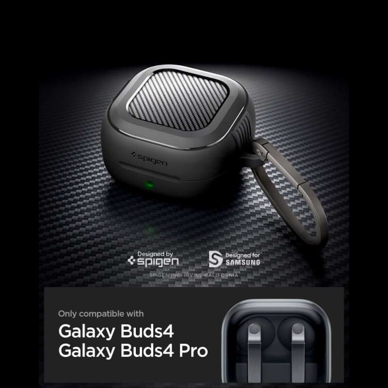 SPIGEN RUGGED ARMOR Калъф за Samsung Galaxy Buds 4 / 4 Pro (Matte Black) - SPIGEN RUGGED ARMOR Калъф за Samsung Galaxy Buds 4 / 4 Pro (Matte Black) - 8800337243314-ACS11200