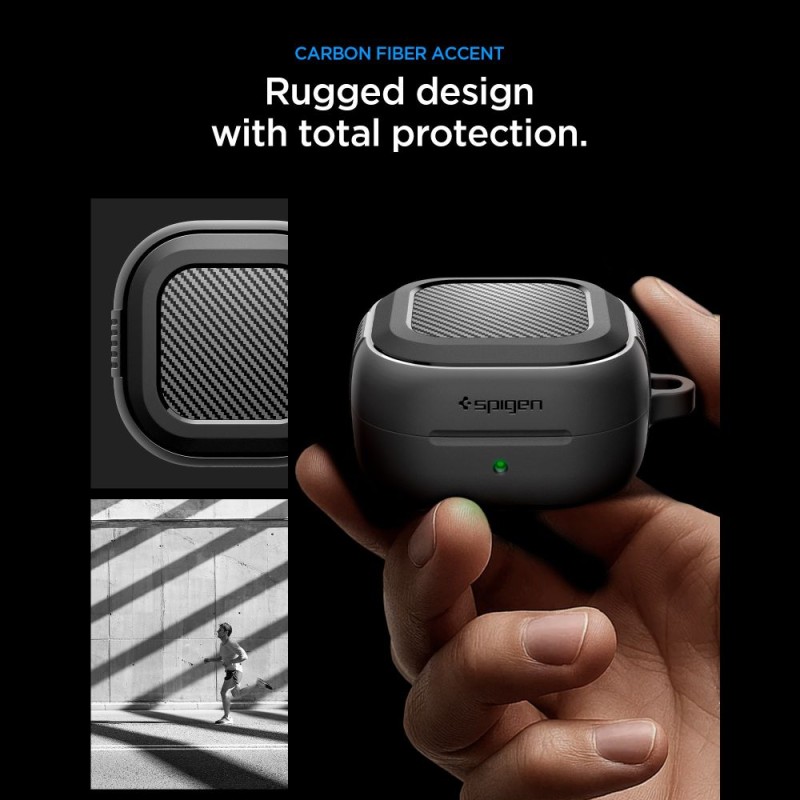 SPIGEN RUGGED ARMOR Калъф за Samsung Galaxy Buds 4 / 4 Pro (Matte Black) - SPIGEN RUGGED ARMOR Калъф за Samsung Galaxy Buds 4 / 4 Pro (Matte Black) - 8800337243314-ACS11200
