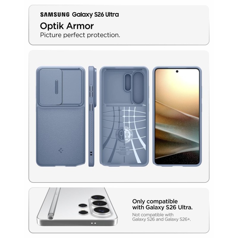 Spigen Optik Armor за Samsung Galaxy S26 Ultra – Light Blue (SKU: 8800337243574-ACS11226) - Spigen Optik Armor за Samsung Galaxy S26 Ultra – Light Blue (SKU: 8800337243574-ACS11226) - 8800337243574-ACS11226