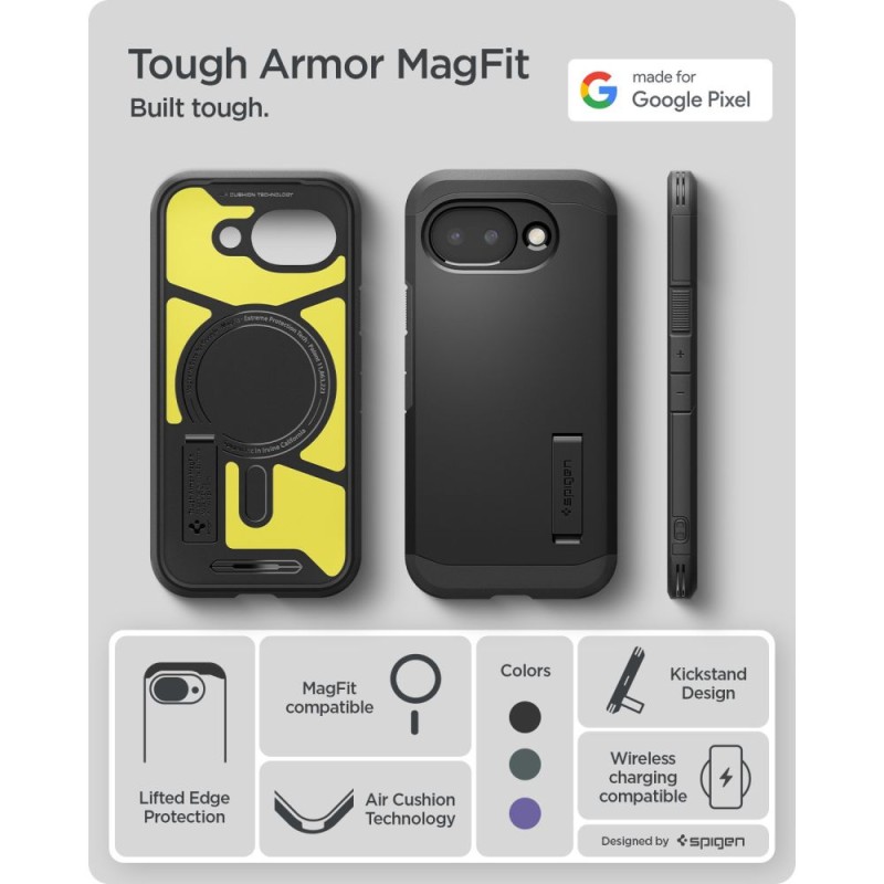 SPIGEN Tough Armor MagSafe за Google Pixel 10A (черно) - 8800337244137-ACS11280